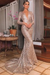 Glamorous Sequin Maxi Dress - Perfect for Any Special Occasion 