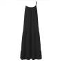 Spaghetti Strap Sleeveless Ruffle Tiered Plus Size Maxi Dress