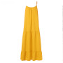 Spaghetti Strap Sleeveless Ruffle Tiered Plus Size Maxi Dress