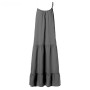 Spaghetti Strap Sleeveless Ruffle Tiered Plus Size Maxi Dress
