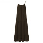 Spaghetti Strap Sleeveless Ruffle Tiered Plus Size Maxi Dress