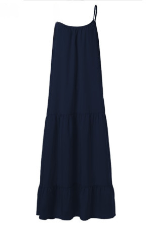 Spaghetti Strap Sleeveless Ruffle Tiered Plus Size Maxi Dress