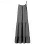 Spaghetti Strap Sleeveless Ruffle Tiered Plus Size Maxi Dress