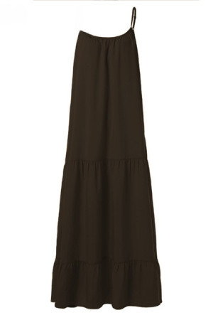 Spaghetti Strap Sleeveless Ruffle Tiered Plus Size Maxi Dress