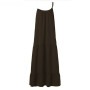Spaghetti Strap Sleeveless Ruffle Tiered Plus Size Maxi Dress
