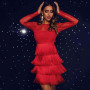 Lace Long Sleeve Bodycon Mini Dress