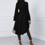 Plus Size Asymmetrical Lantern Sleeve Button Down Tunic Blouse