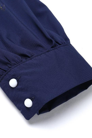 Plus Size Asymmetrical Lantern Sleeve Button Down Tunic Blouse