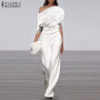 Off Shoulder Short Sleeve Wide Leg Romper