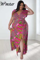 Plus Size Summer Breeze: WMSTAR Loose Sleeveless Maxi Full Length Dress