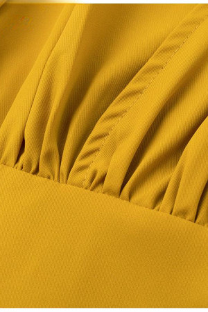 Mock Neck Batwing Sleeve High Waist Bodycon Midi Dress