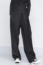 Wide Leg Pleated Loose Full Length Pants