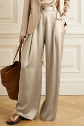 Satin Wide Leg Loose Palazzo Pants