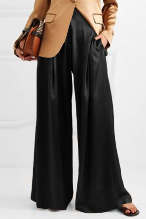 Satin Wide Leg Loose Palazzo Pants