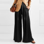 Satin Wide Leg Loose Palazzo Pants
