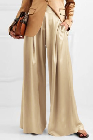 Satin Wide Leg Loose Palazzo Pants