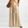 Satin Wide Leg Loose Palazzo Pants