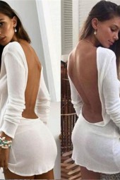 Summertime Chic: Backless Bodycon Mini Dress for Beach and Streetwear