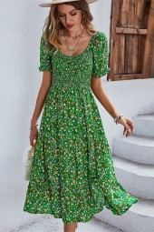 Boho Beach Floral Sundress - Vintage Summer Chic