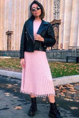 Knit Pleated Tassel Long Sleeve Bodycon Midi Dress