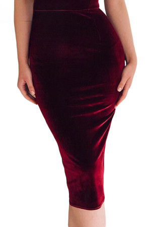 Velvet Off Shoulder Ruched Bodycon Formal Dress