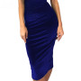 Velvet Off Shoulder Ruched Bodycon Formal Dress