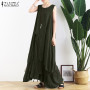 Vintage Asymmetrical Sleeveless Plus Size Tank Dress