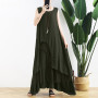 Vintage Asymmetrical Sleeveless Plus Size Tank Dress