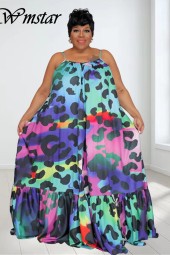 Plus Size Summer Floral Elegance Maxi Dress