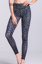 Power Through Your Workouts in Style with Black Leopard High Waist Sports Yoga Leggings