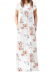 Bohemian Floral Loose Plus Size Maxi Dress