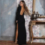 Backless High Side Split Long Sleeve Bodycon Maxi Dress