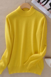 Luxurious Pink & Red Winter Cashmere Knit Sweater Jumper