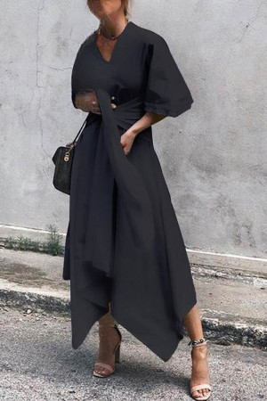 Vintage Floral Short Sleeve High Waist Plus Size Maxi Dress
