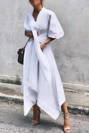 Vintage Floral Short Sleeve High Waist Plus Size Maxi Dress