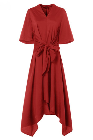Vintage Floral Short Sleeve High Waist Plus Size Maxi Dress