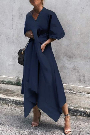 Vintage Floral Short Sleeve High Waist Plus Size Maxi Dress