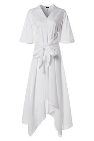 Vintage Floral Short Sleeve High Waist Plus Size Maxi Dress