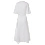 Vintage Floral Short Sleeve High Waist Plus Size Maxi Dress
