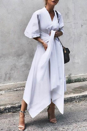 Vintage Floral Short Sleeve High Waist Plus Size Maxi Dress