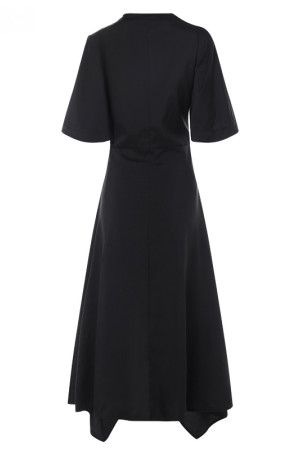 Vintage Floral Short Sleeve High Waist Plus Size Maxi Dress