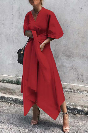 Vintage Floral Short Sleeve High Waist Plus Size Maxi Dress