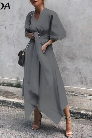 Vintage Floral Short Sleeve High Waist Plus Size Maxi Dress
