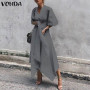 Vintage Floral Short Sleeve High Waist Plus Size Maxi Dress