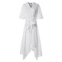 Vintage Floral Short Sleeve High Waist Plus Size Maxi Dress