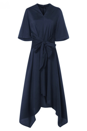 Vintage Floral Short Sleeve High Waist Plus Size Maxi Dress