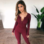 Ribbed Knit V-Neck Crop Top and Pants Two Piece Set