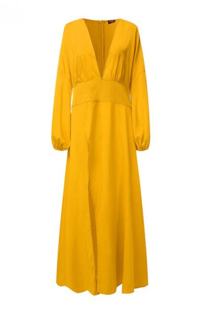 Asymmetric Lantern Sleeve Plus Size Long Blouse