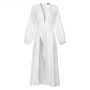 Asymmetric Lantern Sleeve Plus Size Long Blouse