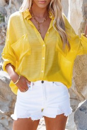 Beach Breeze Oversized Pocket Long Sleeve Shirt